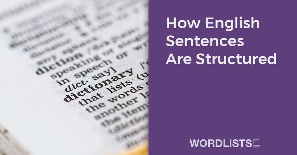 How English Sentences Are Structured