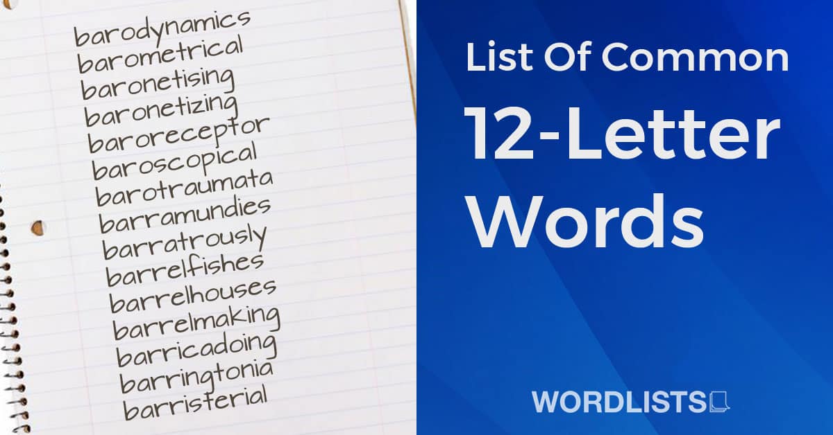 List Of Common 12-Letter Words