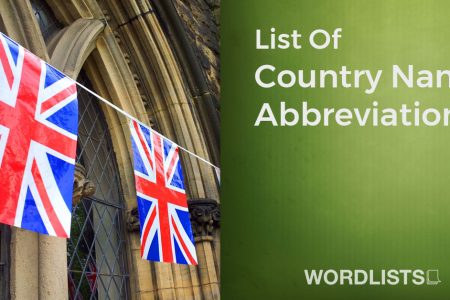 List Of Country Name Abbreviations