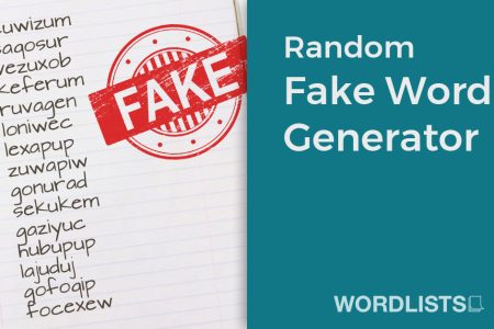 Random Fake Word Generator