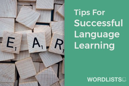 Tips For Successful Language Learning