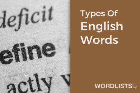 Types Of English Words