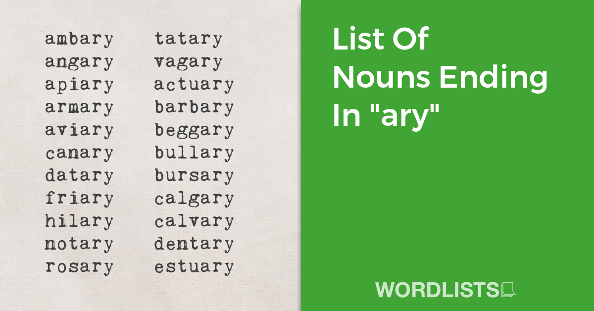 List Of Nouns Ending In "ary" thumb