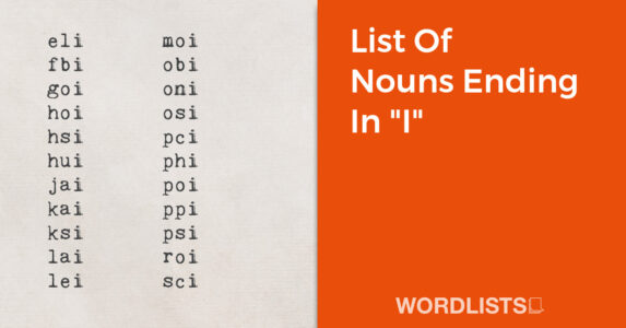 List Of Nouns Ending In "I" thumb