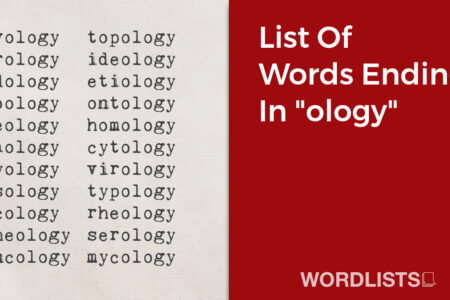 List Of Words Ending In "ology" thumbnail