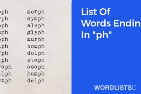 List Of Words Ending In "ph" thumbnail
