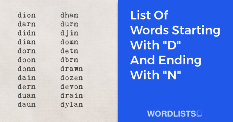 List Of Words With The Prefix 