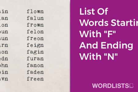 List Of Words Starting With "F" And Ending With "N" thumbnail