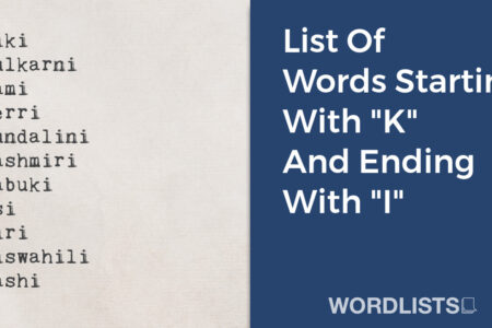 List Of Words Starting With "K" And Ending With "I" thumbnail