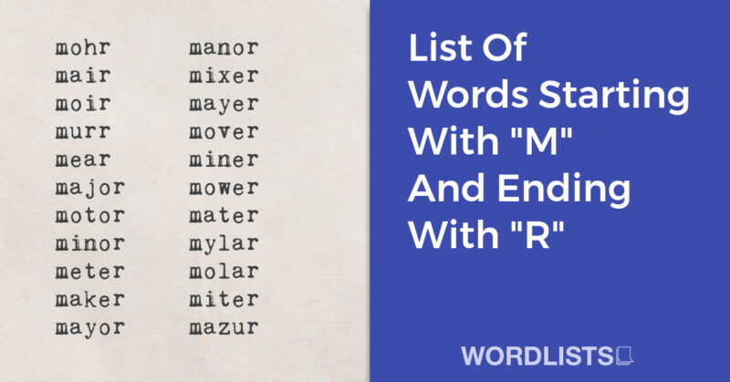List Of Words With The Prefix 
