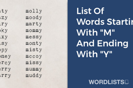List Of Words Starting With "M" And Ending With "Y" thumbnail