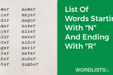 List Of Words Starting With "N" And Ending With "R" thumbnail