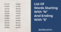 List Of Words Ending In "ess"