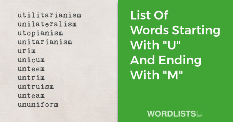 List Of Words With The Prefix 