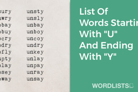 List Of Words Starting With "U" And Ending With "Y" thumbnail