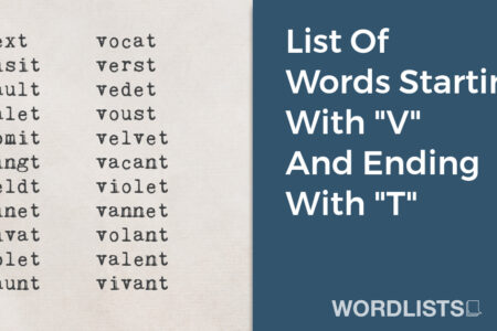 List Of Words Starting With "V" And Ending With "T" thumbnail