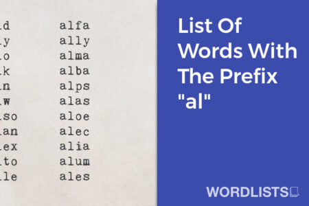 List Of Words With The Prefix "al" thumbnail