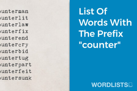 List Of Words With The Prefix "counter" thumbnail