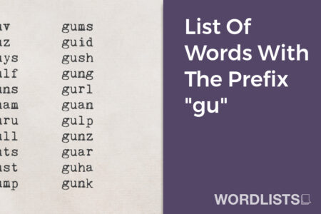 List Of Words With The Prefix "gu" thumbnail