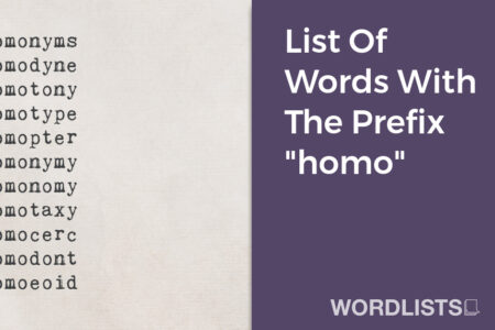 List Of Words With The Prefix "homo" thumbnail