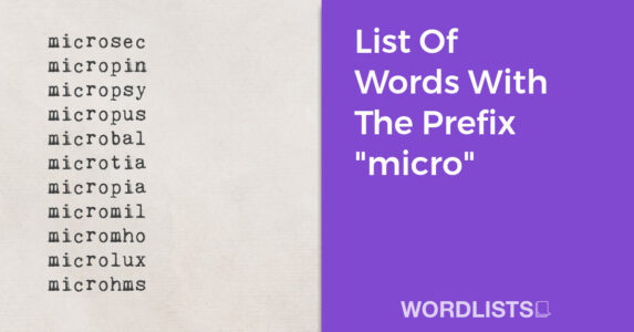 List Of Words With The Prefix "micro" thumbnail