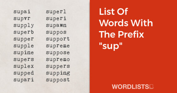 List Of Words With The Prefix "sup" thumbnail